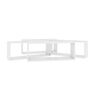 vidaXL Estante cubo pared 4 uds contrachapado blanco brillo 60x15x23cm