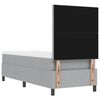 vidaXL Cama tipo Box Spring con colch&oacute;n Gris claro 80 x 200 cm tela