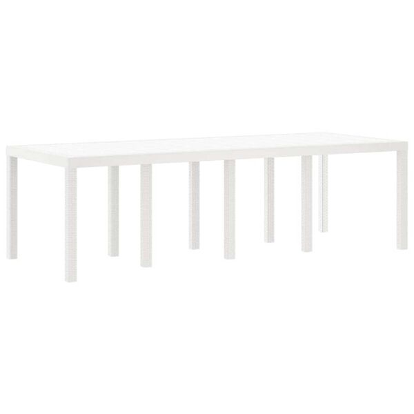 vidaXL Conjunto de Comedor de Jardín 11 pcs Blanco Ratan Polt