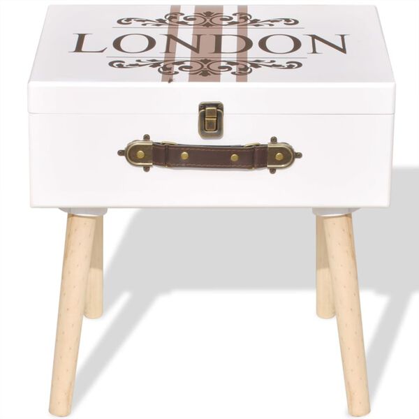 vidaXL Mesita auxiliar blanco 40x30x41,5 cm