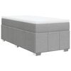 vidaXL Cama box spring con colch&oacute;n tela gris claro 80x200 cm