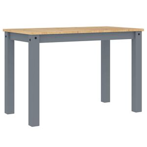 vidaXL Mesa de comedor Panama madera maciza de pino gris 112x60x75 cm