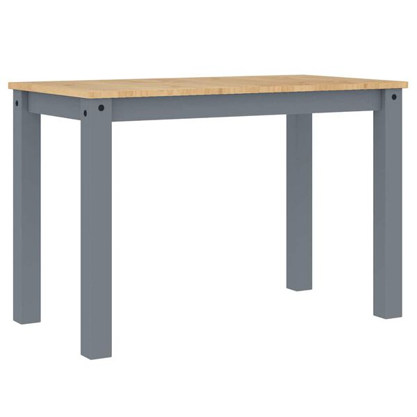 vidaXL Mesa de comedor Panama madera maciza de pino gris 112x60x75 cm