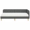 vidaXL Estructura de cama en esquina Gris oscuro 90 x 190 cm tela