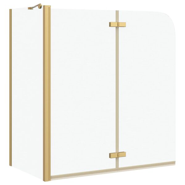 vidaXL Enclosure de Ducha Manual Dorado 120 x 68 x 130 cm