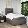 vidaXL Cama box spring con colch&oacute;n tela gris taupe 120x200 cm