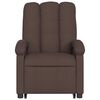 vidaXL Sill&oacute;n el&eacute;ctrico reclinable elevable de tela marr&oacute;n oscuro