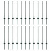 vidaXL Poste de cerca empotrado 22 uds. Verde 120 cm