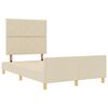 vidaXL Estructura de cama con cabecera Crema 120 x 190 cm tela