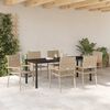 vidaXL Conjunto de Comedor de Jard&iacute;n 7 pcs Beige rat&aacute;n sint&eacute;tico