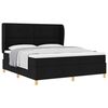vidaXL Cama con Somier y Colch&oacute;n Gris Oscuro 90x190 cm de Tela Negro