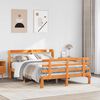 vidaXL Estructura cama con cabecero madera pino marrón cera 150x200 cm