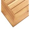 vidaXL Mesa auxiliar jard&iacute;n madera acacia acero inoxidable 45x45x38cm