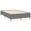 vidaXL Cama box spring con colch&oacute;n y LED tela marr&oacute;n oscuro 120x190 cm