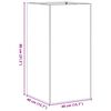 vidaXL Jardinera de acero laminado en fr&iacute;o blanco 40x40x80 cm