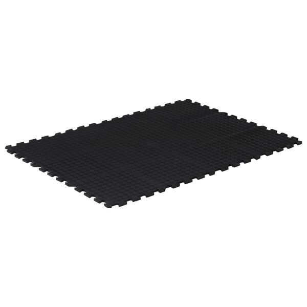 vidaXL Baldosa de suelo de goma negro 12 mm 90x120 cm