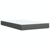 vidaXL Cama box spring con colch&oacute;n tela gris oscuro 120x200 cm