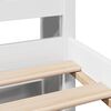 vidaXL Cama con estantería sin colchón madera maciza blanca 135x190 cm