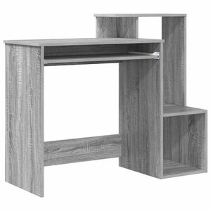 vidaXL Escritorio Gris Sonoma 106 x 41 x 88.5 cm Madera de ingenier&iacute;a