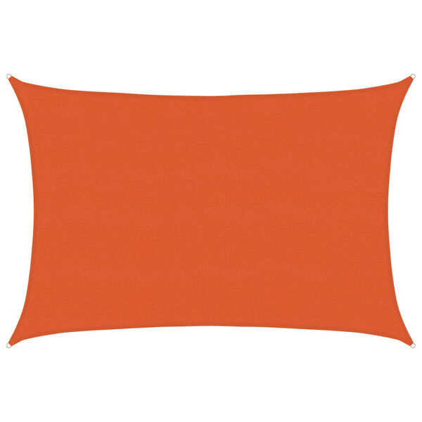 vidaXL Toldo de vela rectangular HDPE naranja 160 g/m&sup2; 5x6 m