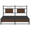 vidaXL Estructura de cama sin colch&oacute;n madera marr&oacute;n roble 150x200 cm