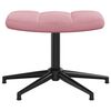 vidaXL Sillón de relax con taburete terciopelo rosa