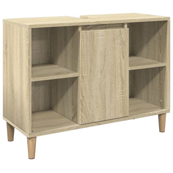 vidaXL Mueble de baño madera de ingeniería roble Sonoma 80x33x60 cm