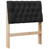 vidaXL Cabecero tapizado Negro 80 cm Madera de pino macizo
