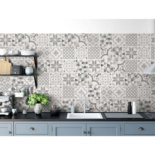 Grosfillex Baldosa de pared Accent 9 uds gris andaluz 15,4x120 cm