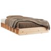 vidaXL Estructura de cama individual de madera maciza 90x190 cm