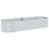 vidaXL Arriate de acero galvanizado plateado 240x80x44 cm