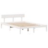 vidaXL Estructura de cama sin colch&oacute;n madera maciza blanca 120x190 cm