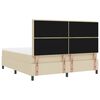vidaXL Cama tipo Box Spring con colch&oacute;n Crema 180 x 200 cm tela