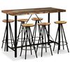 vidaXL Set de muebles de bar 7 piezas madera reciclada
