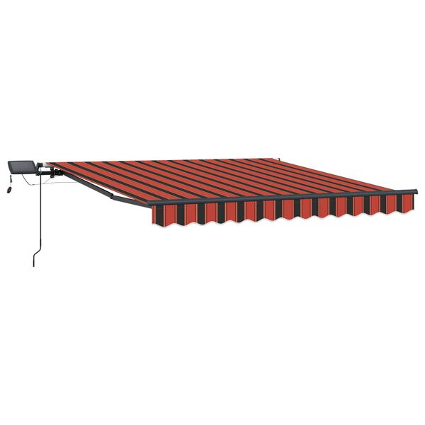 vidaXL Toldo Retr&aacute;ctil Manual Naranja y marr&oacute;n 300 x 250 cm tela