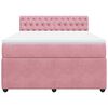 vidaXL Cama box spring con colch&oacute;n terciopelo rosa 140x200 cm