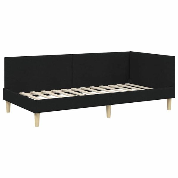 vidaXL Estructura de cama en esquina Negro 100 cm x 200 cm Terciopelo