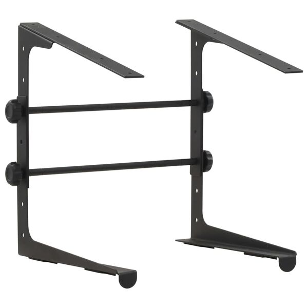 vidaXL Soporte ordenador port&aacute;til acero negro 30,5x28x(24,5-37,5) cm