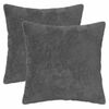 vidaXL Funda de almohada 2 uds. HEERLEN Gris oscuro 40 x 40 cm