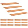 vidaXL Alfombras para escalones 16 uds. 120 x 30 x 2 cm Barniz