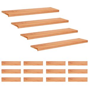vidaXL Alfombras para escalones 16 uds. 120 x 30 x 2 cm Barniz