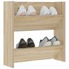 vidaXL Zapatero de pared madera contrachapada roble Sonoma 60x18x60 cm
