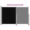vidaXL Toldo lateral retr&aacute;ctil para patio 160x300 cm negro