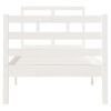 vidaXL Estructura de cama individual madera maciza blanco 75x190 cm