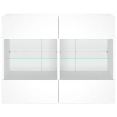 vidaXL Mueble de TV de pared con luces LED blanco 78,5x30x60,5 cm