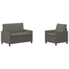 vidaXL Juego de Sof&aacute; 2 pcs Gris Claro Tela