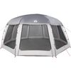 vidaXL Carpa para piscina con desmontables y paredes azul 690x690 cm