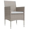 vidaXL Juego de comedor para jard&iacute;n 9 piezas y cojines beige y negro