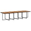 vidaXL Set comedor de jard&iacute;n con cojines 13 pzas rat&aacute;n sint&eacute;tico negro