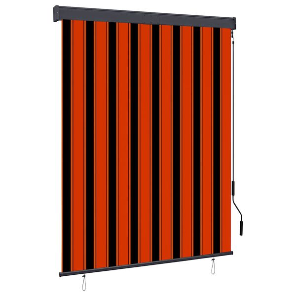 vidaXL Estor enrollable de exterior naranja y marr&oacute;n 140x250 cm